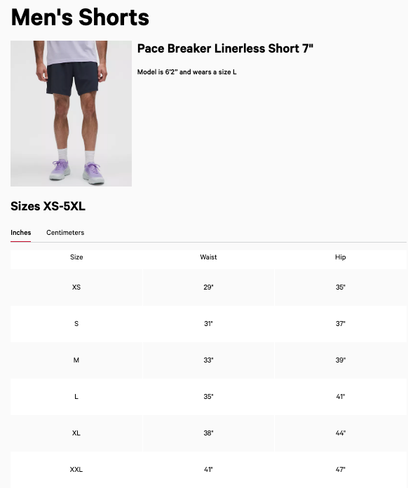 Lululemon Pace Breaker Linerless Short 7"